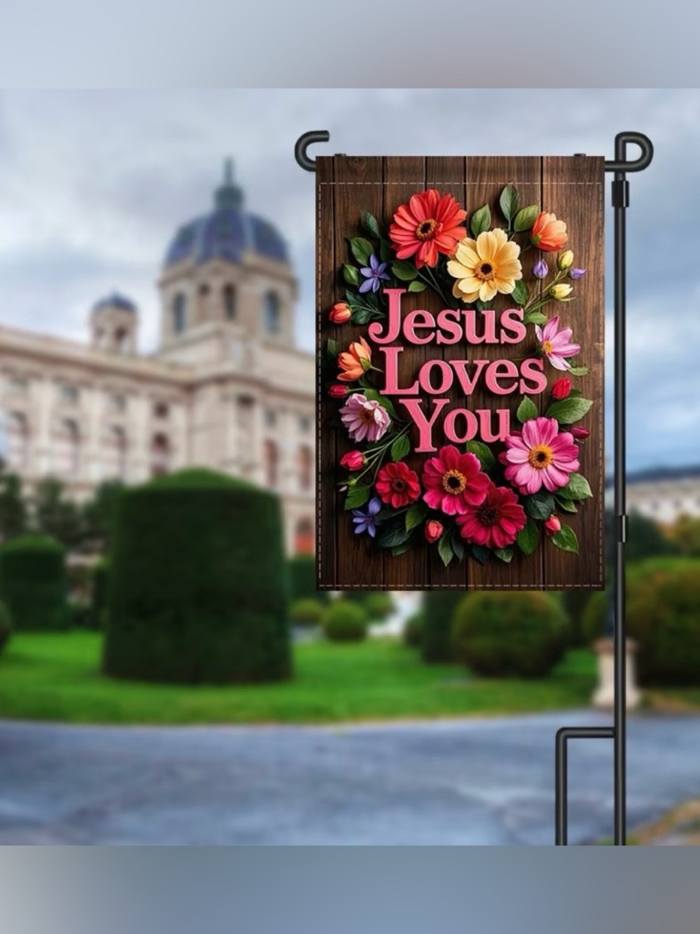 Flag Jesus Loves You Garden Flag, NEW - Picture 6 of 6